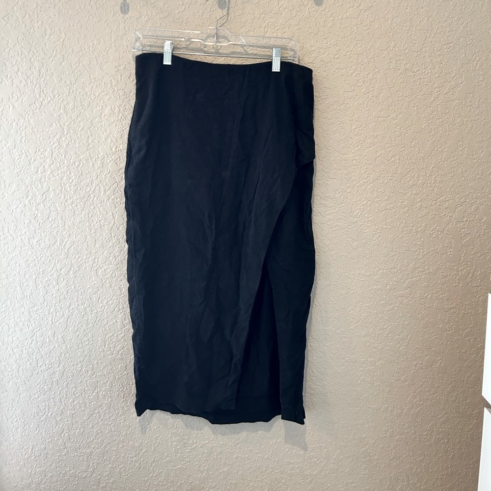 Abercrombie & Fitch Linen Blend MIDI Skirt